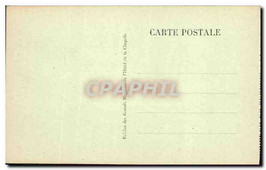 CPA Les Pyrenees Lourdes Le Chateau fort vu du Grand Hotel de la Chapelle et du Parc  — Verso