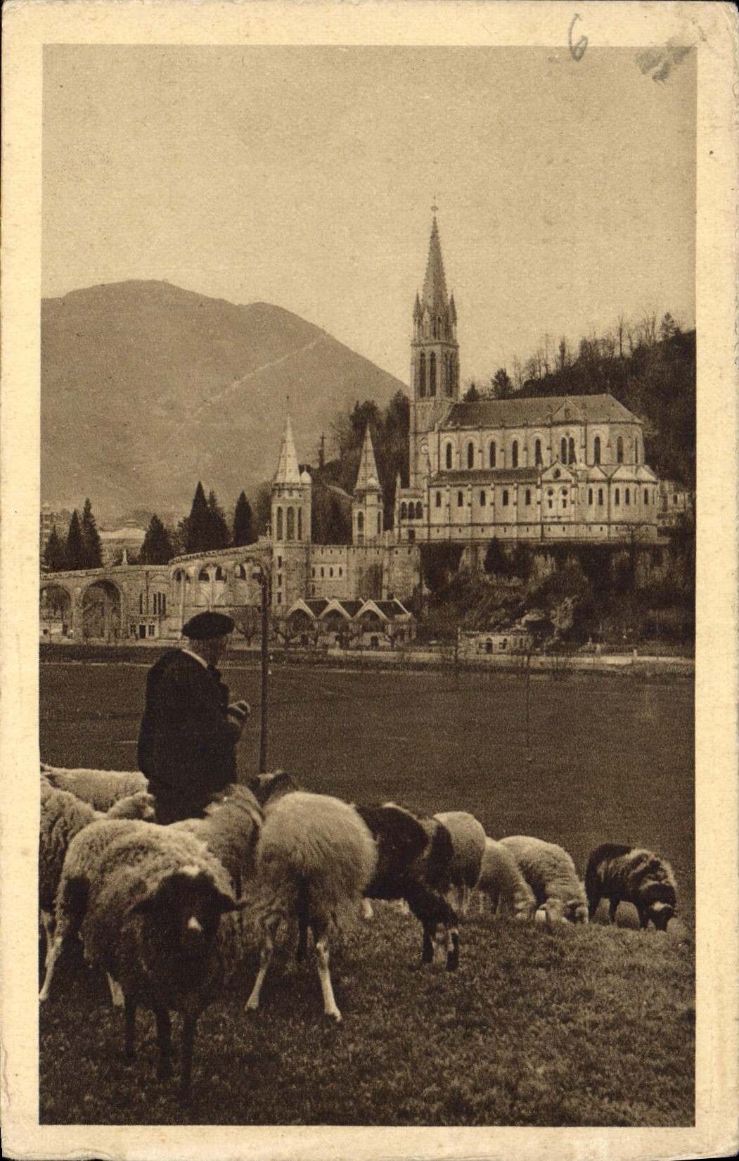 CPA Lourdes la Basilique 