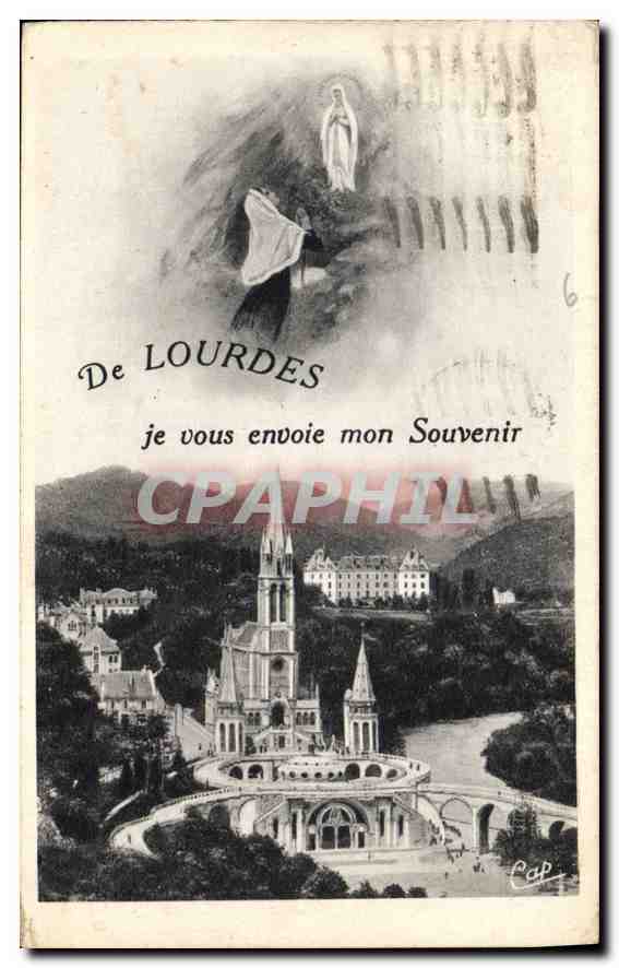 CPA De Lourdes je vous envoie mon Souvenir 