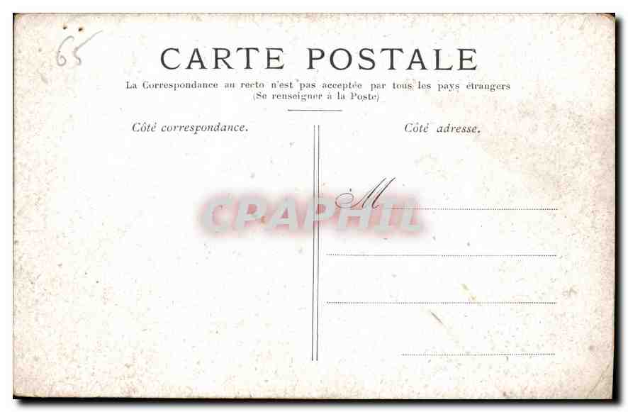 CPA Lourdes vue generale le Gave  — Verso