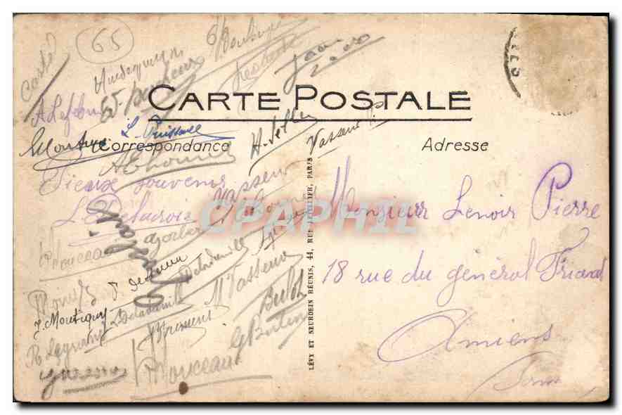 CPA Lourdes la Grotte  — Verso