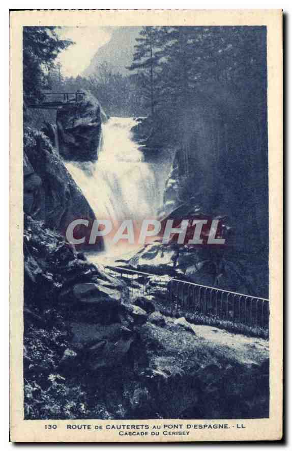 Route de Cauterets au Pont d'Espagne — Cascade du Cerisey — LL n°130