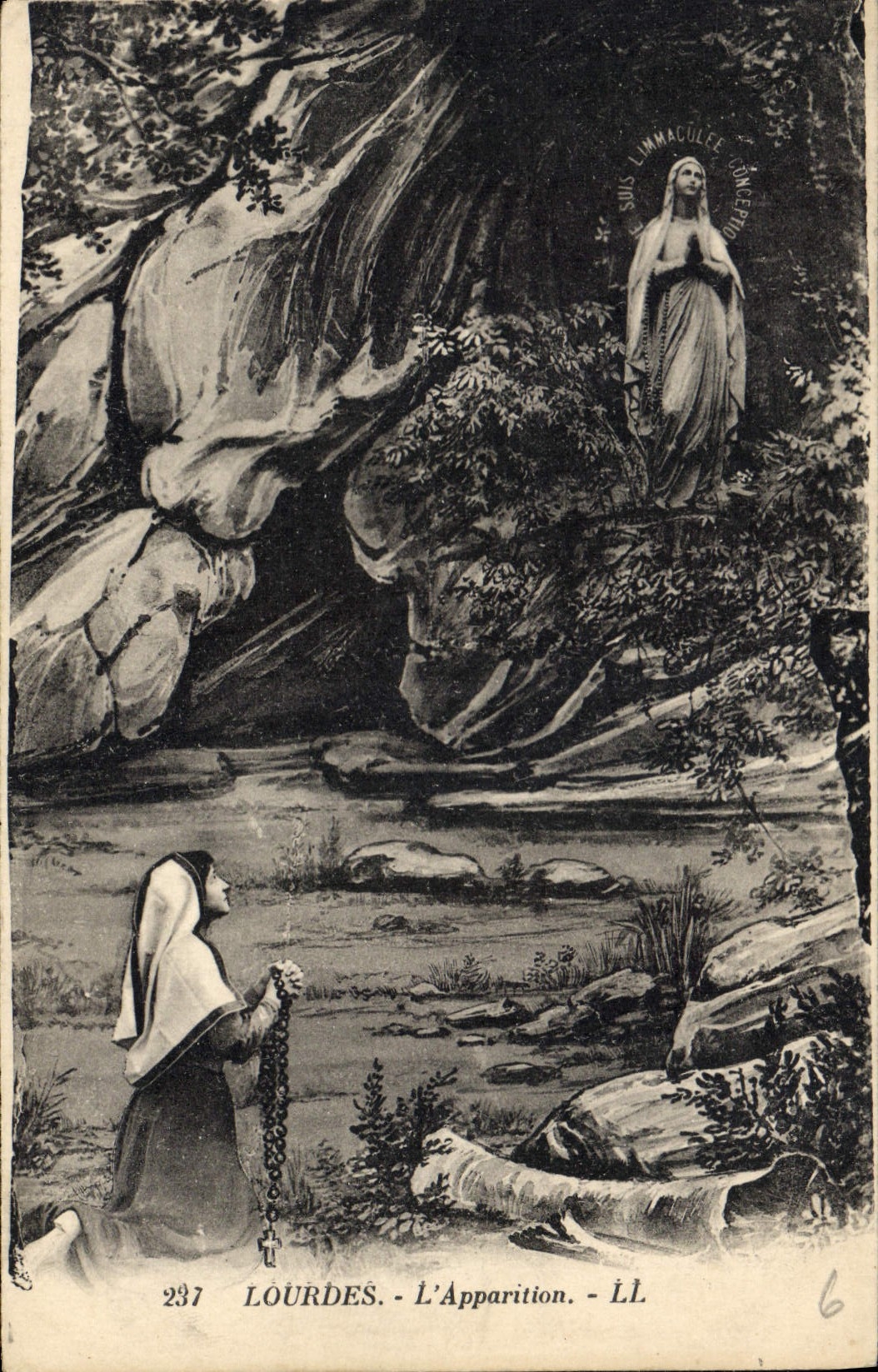 CPA Lourdes l'Apparition 