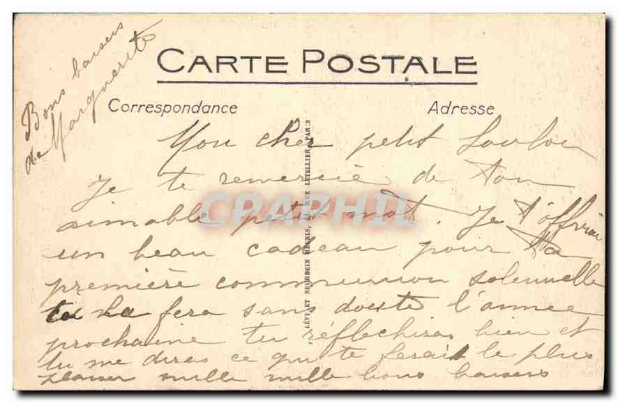 CPA Lourdes l'Apparition  — Rückseite