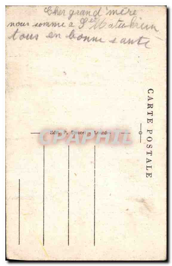 CPA Lourdes Sainte Bernadette Soubirous  — Verso