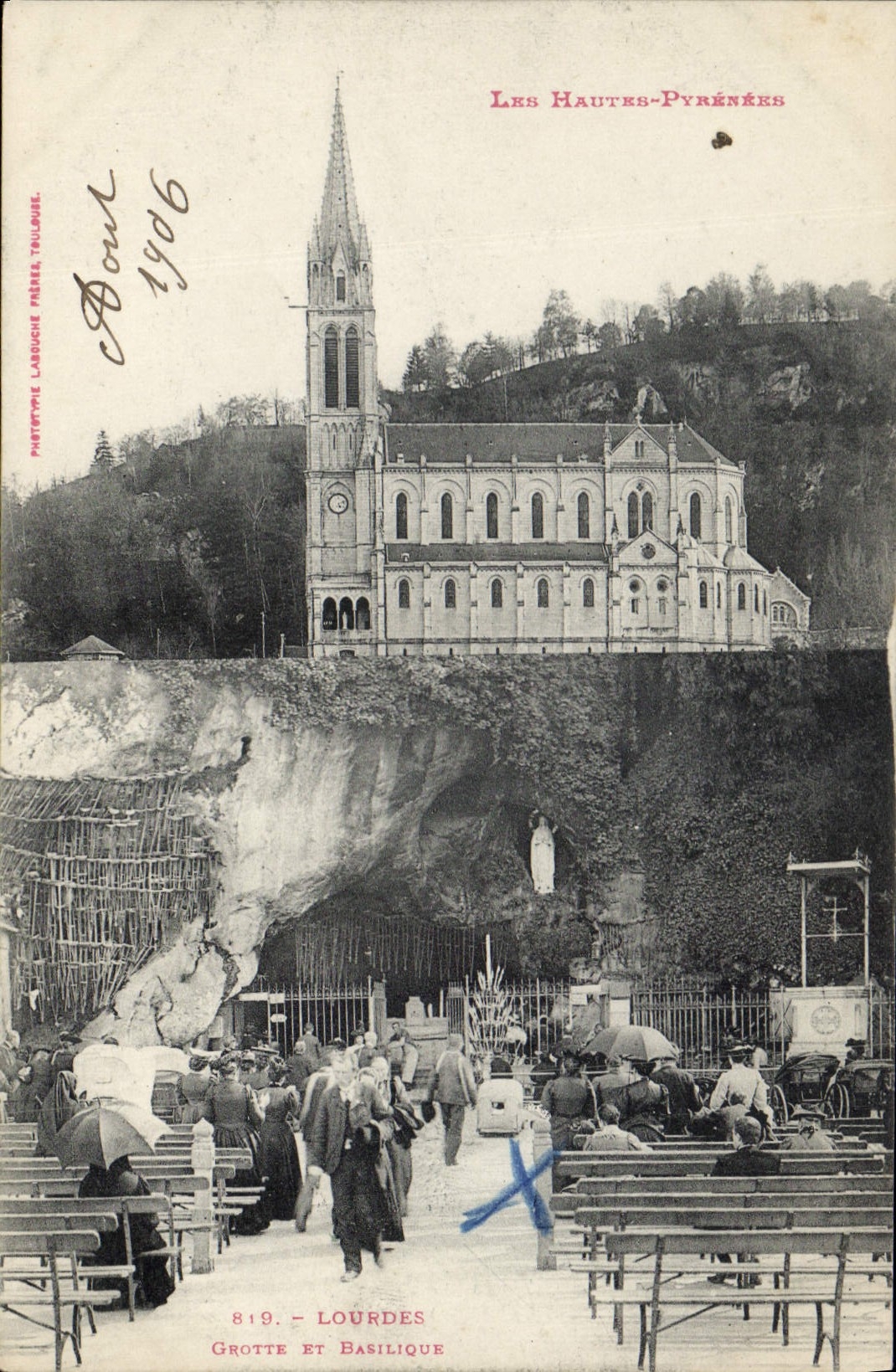 CPA Lourdes Grotte et Basilique 