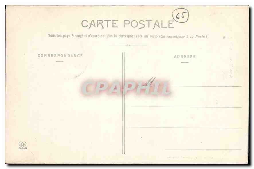 CPA Lourdes Grotte et Basilique  — Verso