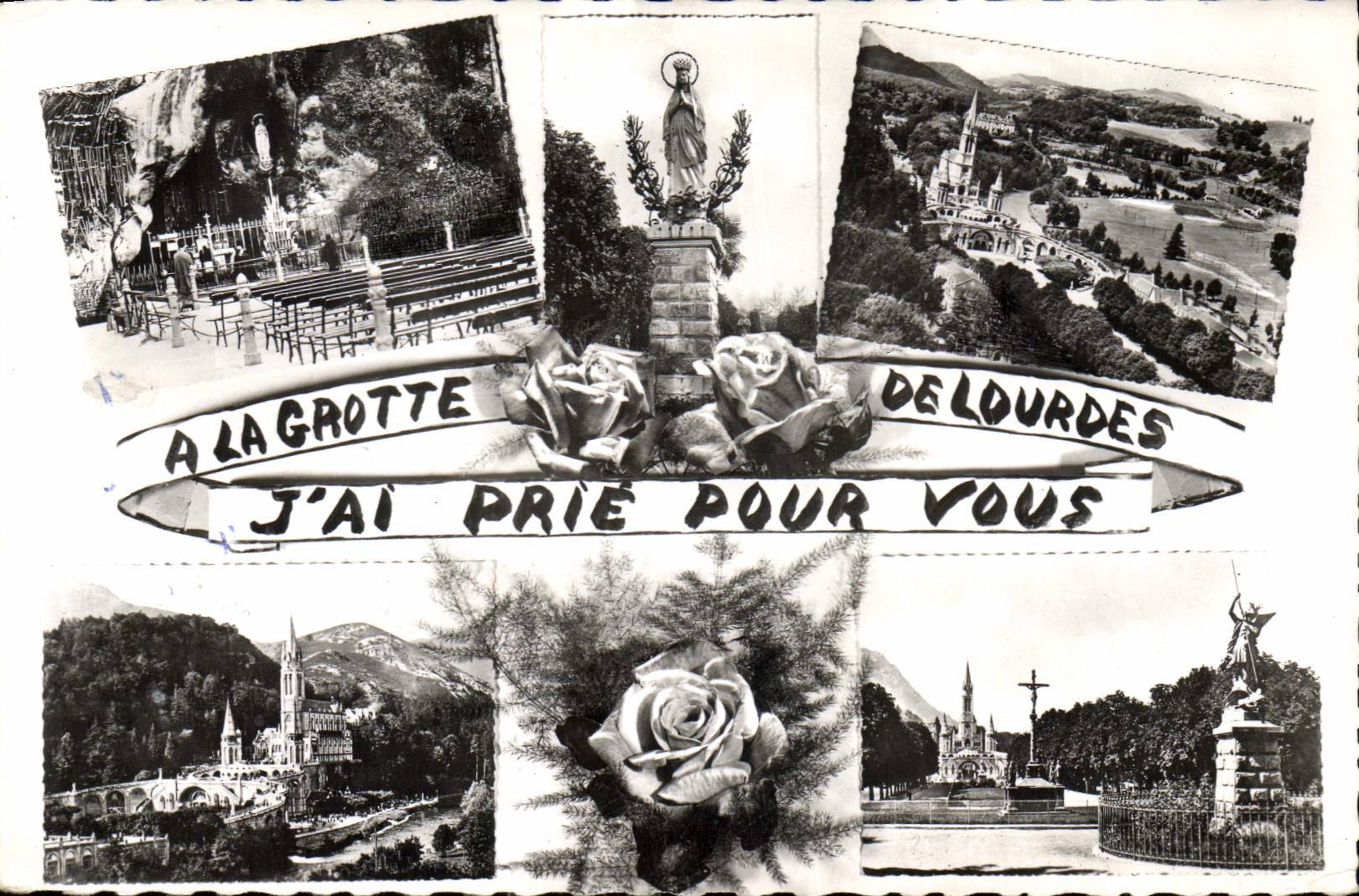 CPA A la Grotte de Lourdes j'ai prie pour vous 
