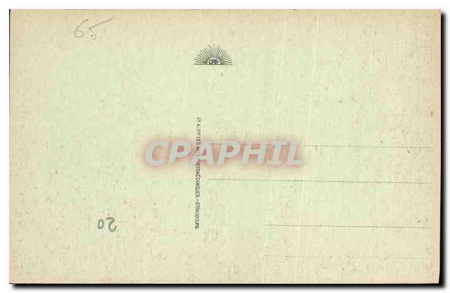 CPA Lourdes le Chateau Fort et le Pic Jer  — Verso
