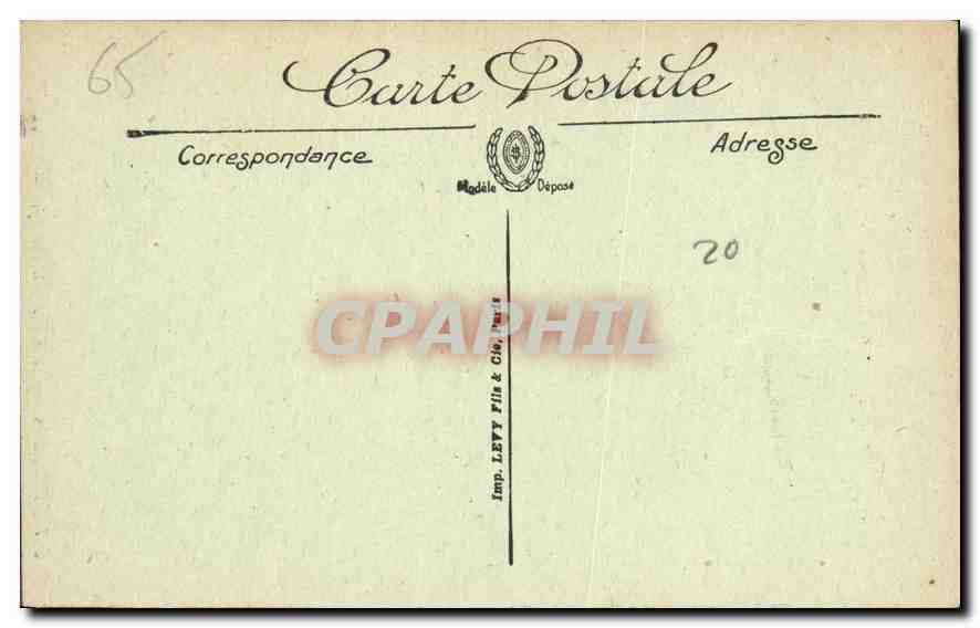CPA Lourdes la Grotte et la Basilique  — Verso