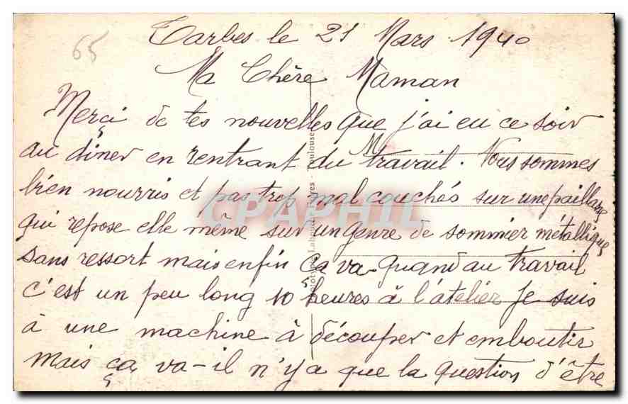 Tarbes — Vue générale — Les Hautes-Pyrénées, n°79, éditeur LP — Rückseite