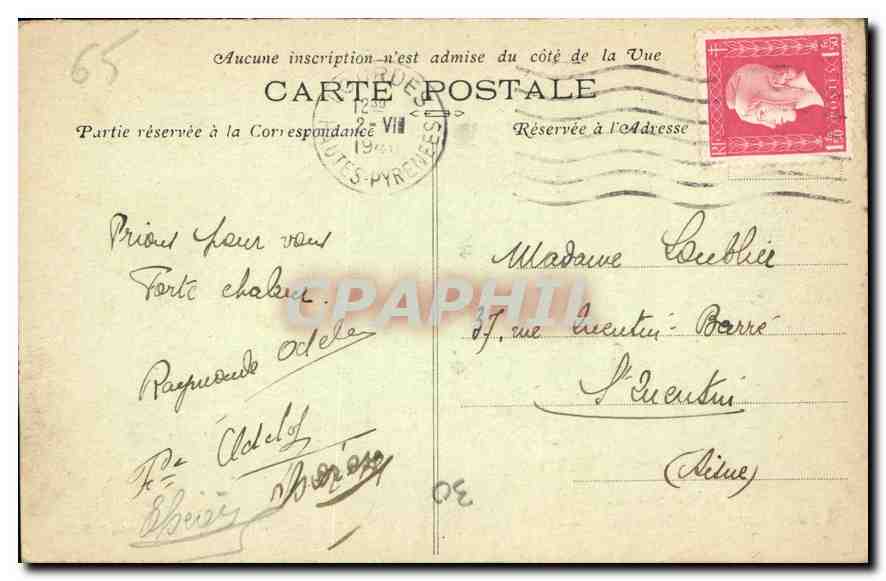 CPA Lourdes Hautes Pyrenees le Calvaire IX station Jesus tombe pour la troisieme fois  — Rückseite