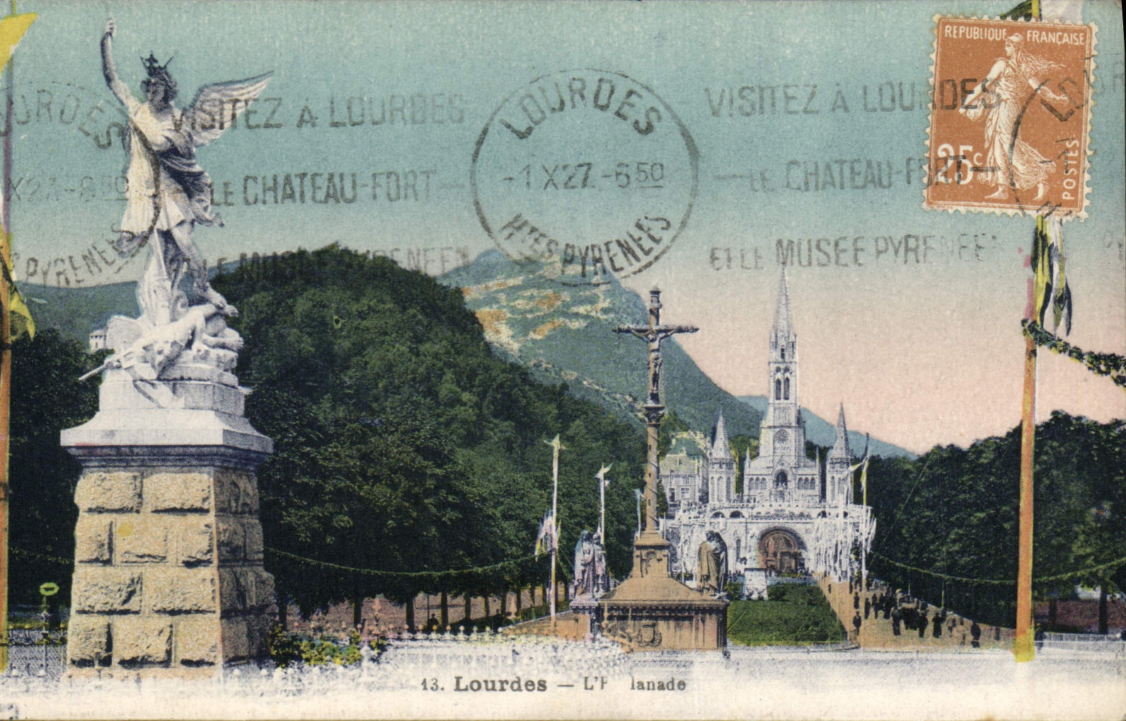 CPA Lourdes l'Esplanade 