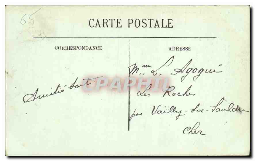 CPA Lourdes vue Plongeante  — Verso