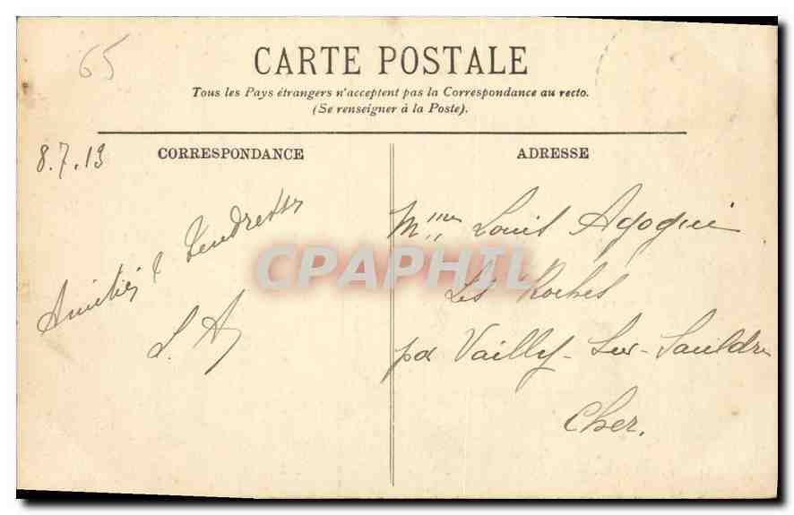 CPA Gavarnie le Pont Perdu et le Lac Glace  — Verso