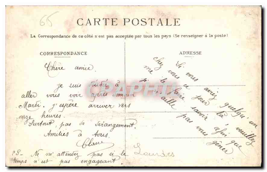 CPA Souvenir de Cinquantenaire 1858 1908 Lourdes Mosaiques Jesus Portant sa Croix  — Verso