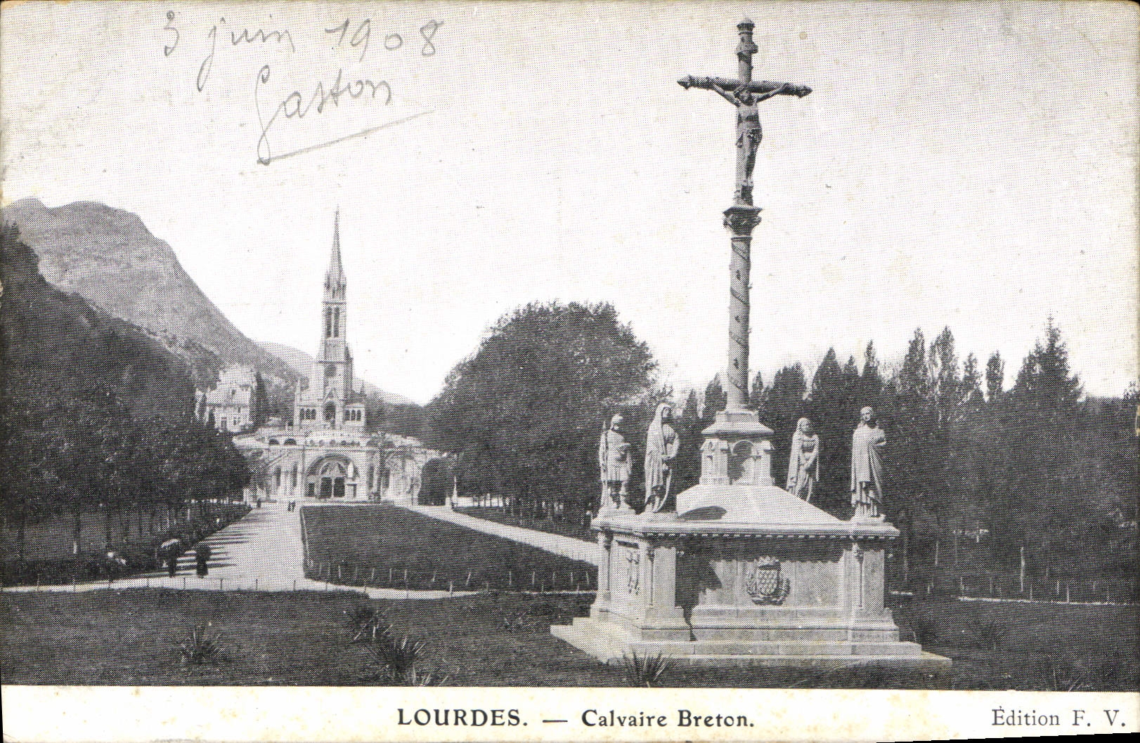 CPA Lourdes Calvaire Breton 
