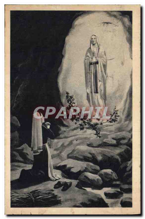CPA Lourdes Une apparition de la Tres Sainte Vierge a Bernadette Soubirous 