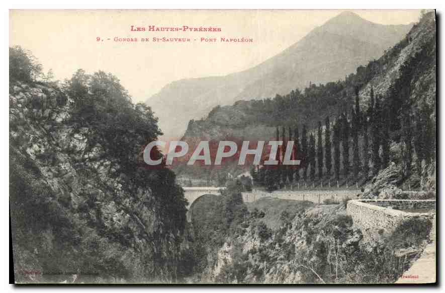 CPA Les Hautes Pyrenees Gorges de St Lauveur Pont Napoleon 