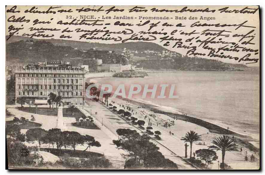 CPA Nice Les Jardins Promenade Baie des Anges 