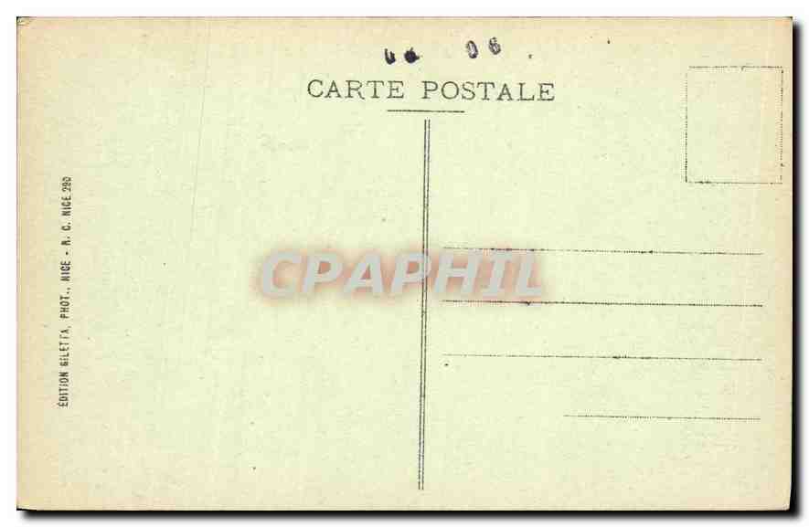 CPA Cote d'Azur a vol d'aeroplane de Menton a Cannes  — Rückseite