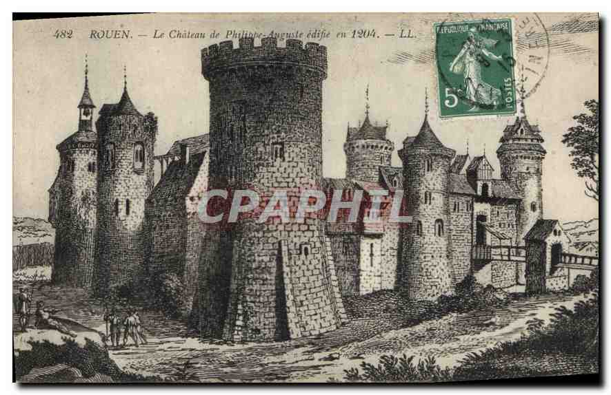 CPA Rouen Le Chateau de Philippe Auguste edifie en 1204 