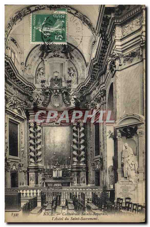 CPA Nice Cathedrale Sainte Reparale l'Autel du Saint Sacrement 