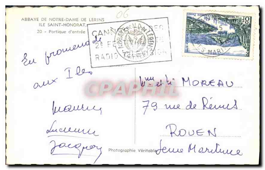 Jardin de l'abbaye de Notre-Dame de Lérins — Cannes — éditeur Capi — Verso
