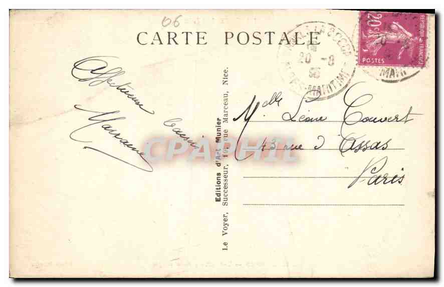 CPA La Cote d'Azur Cannes les Hotels et la Plage  — Rückseite