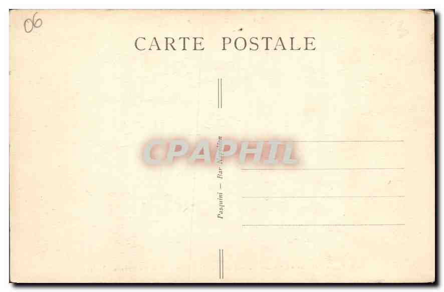 CPA La Cote d'Azur Route de Nice en Italie Lacets du Col de Braus Versant Ouest  — Rückseite