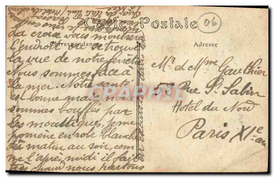 CPA Nice le Mont Boron et les Ponchettes  — Rückseite