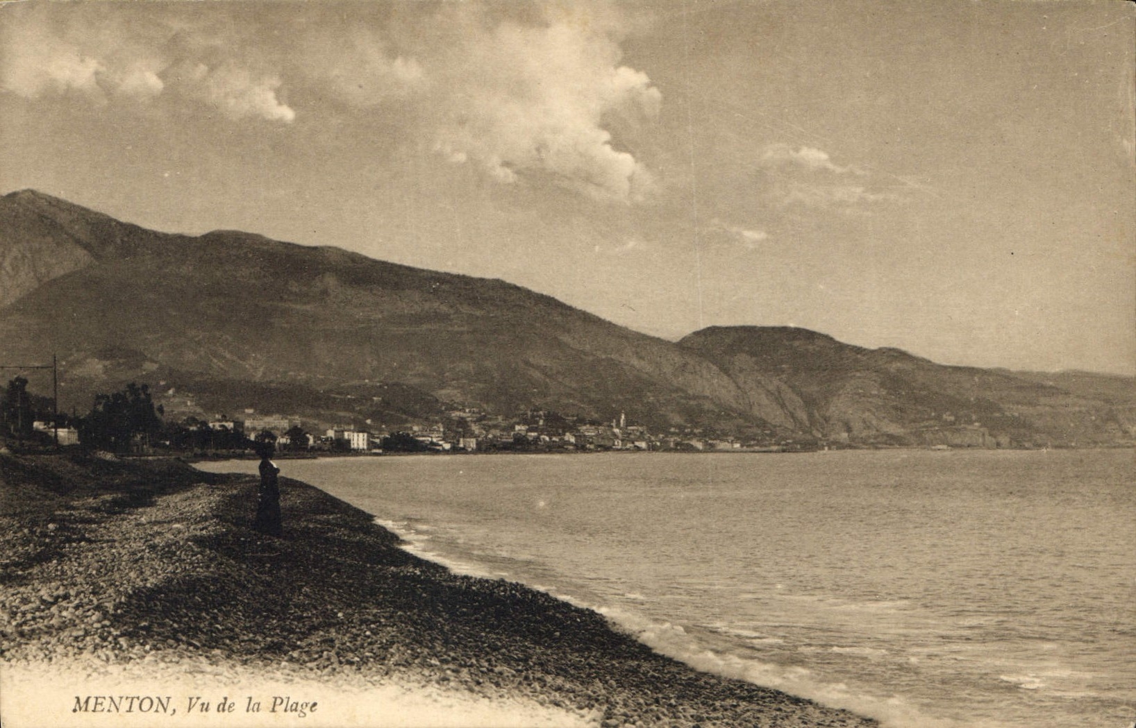 Menton, Ausblick vom Strand — Edition L. A. C., Monte-Carlo