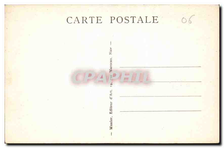 CPA La Cote d'Azur Menton le Kiosque de Musique  — Rückseite
