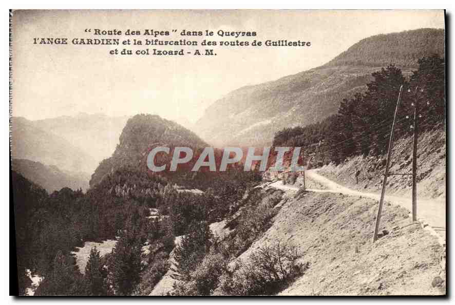 Alpine Road in Queyras — Angel Guardian and the Junction of Guillestre and Izoard Pass Roads — A.M.