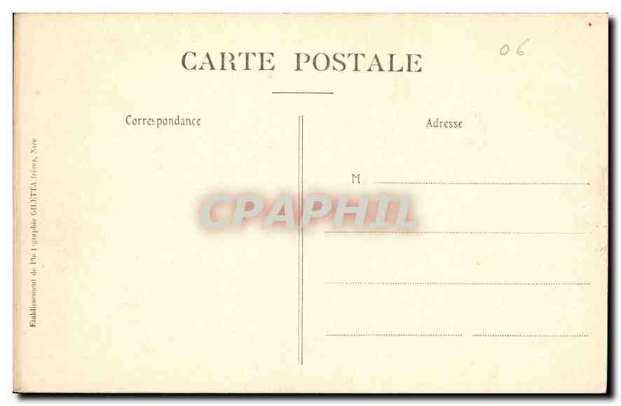 CPA Nice Rochers de Rauba Capeu par un Coup de Mer  — Rückseite