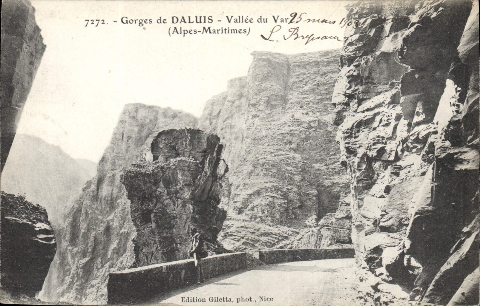 Gorges de DALUIS - Vallée du Var — (Alpes-Maritimes) — Edition Giletta, phot. Nice, n° 7272