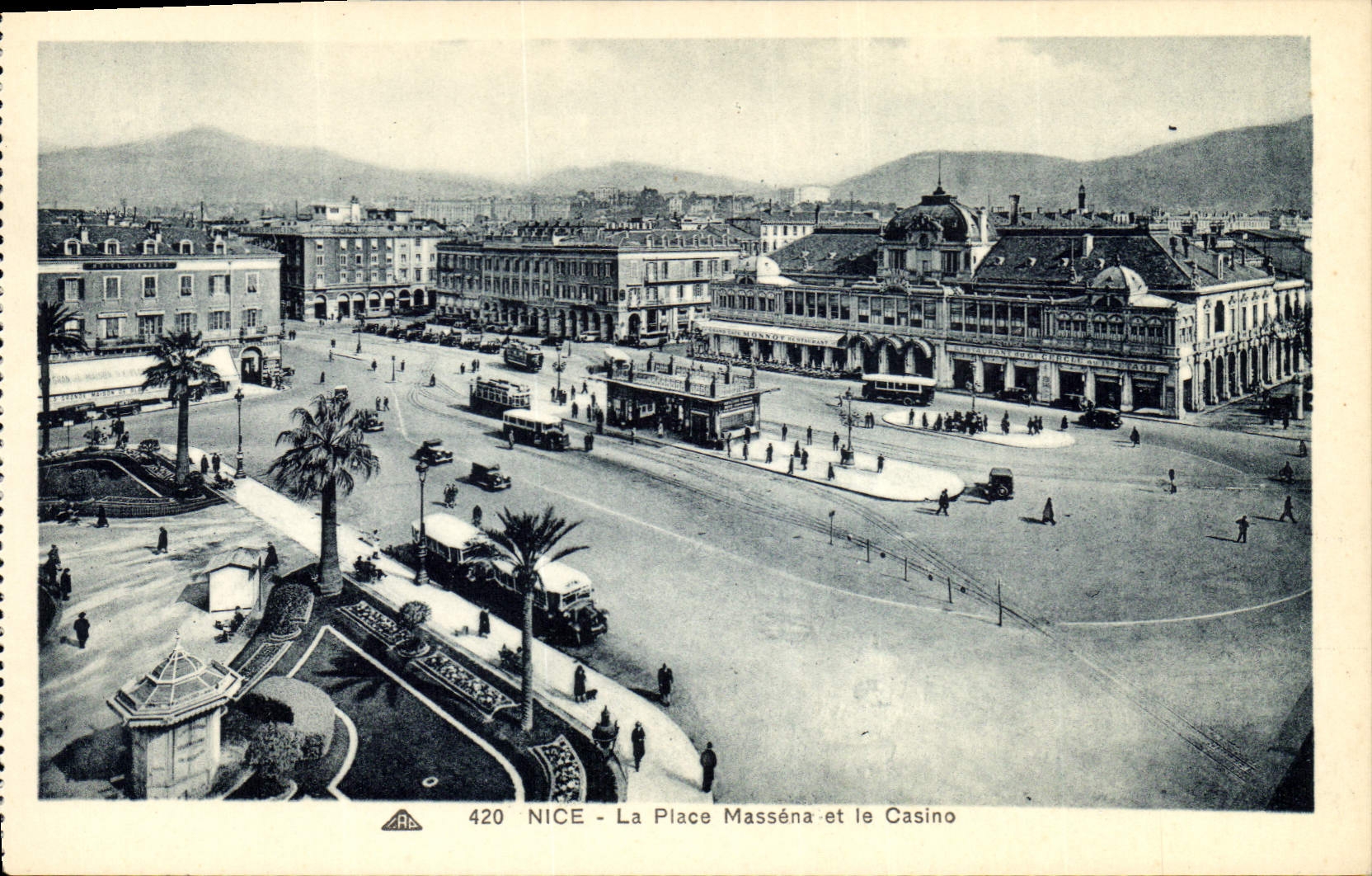 CPA Nice la Place Massena et le Casino 