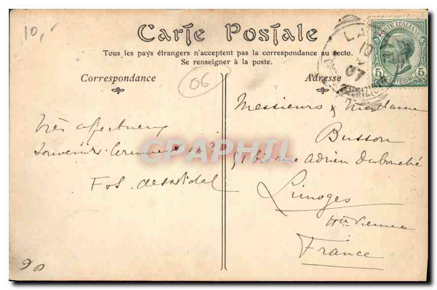 Menton — Vue prise de la Frontière italienne — CPAPHIL 779 — Reverso