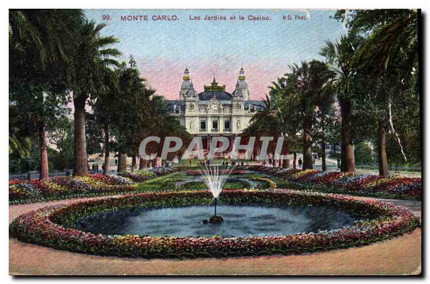 Monte Carlo — Les Jardins et le Casino — N.D. Phot.