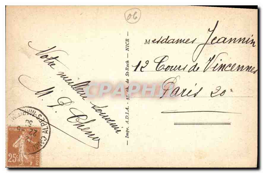 CPA Cannes Iles de Lerins Saint Honorat le Vieux Chateau  — Verso