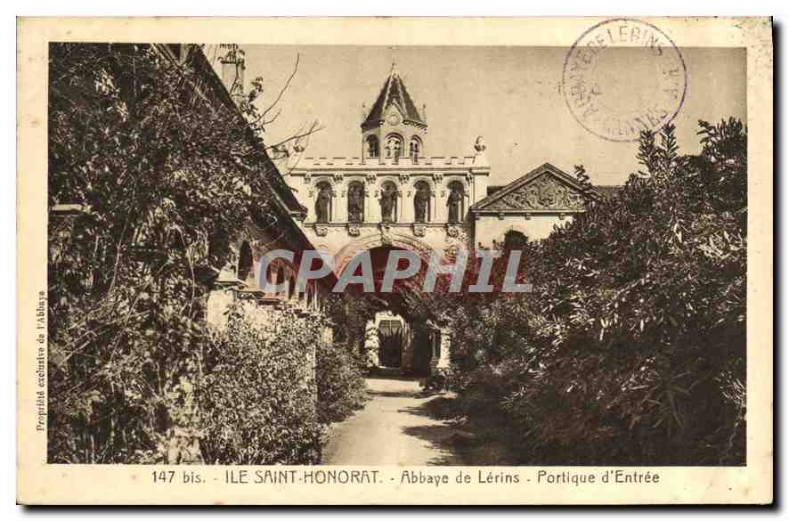 Ile Saint-Honorat — Abbaye de Lérins — Portique d'Entrée — J. Gilletta & Cie, Éditeur, n° 147 bis