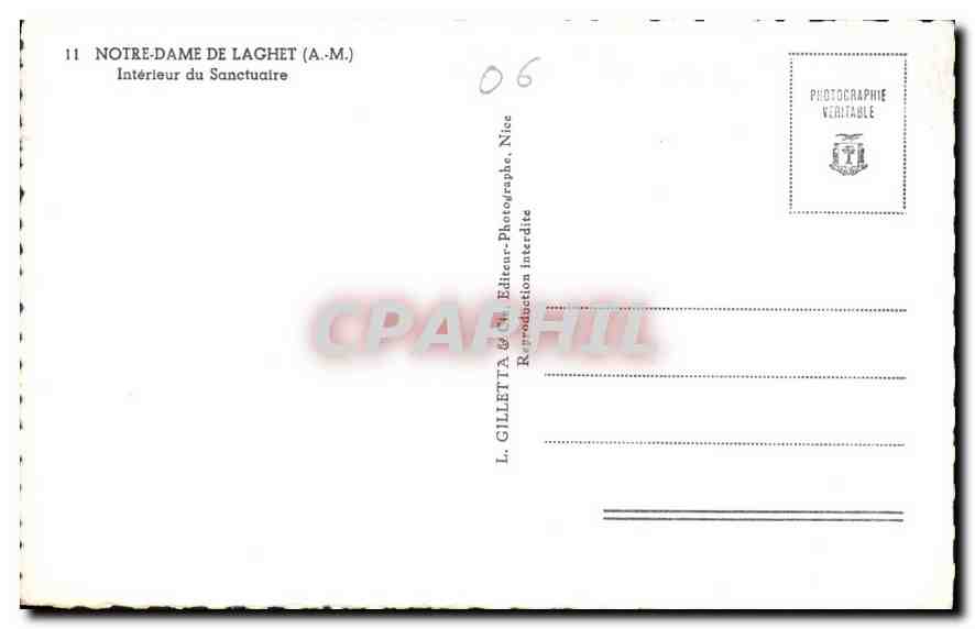 Notre-Dame de Lachet (A.-M.) — Intérieur du Sanctuaire — L. Gilletta, Nice, n° 06 — Reverso
