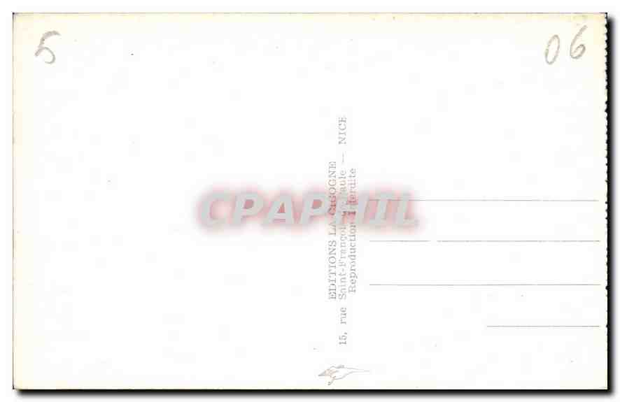 CPA Menton vue generale prise de Carnoles  — Verso