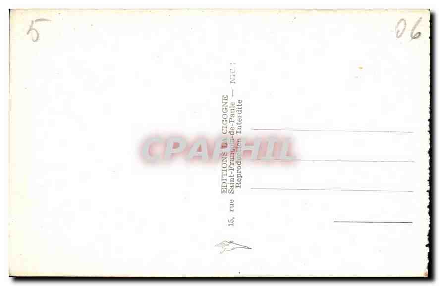 CPA Menton vue generale prise des Colombieres  — Rückseite