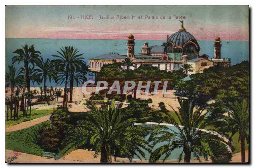 CPA Nice Jardins Albert Ier et Palais de la Jetee 