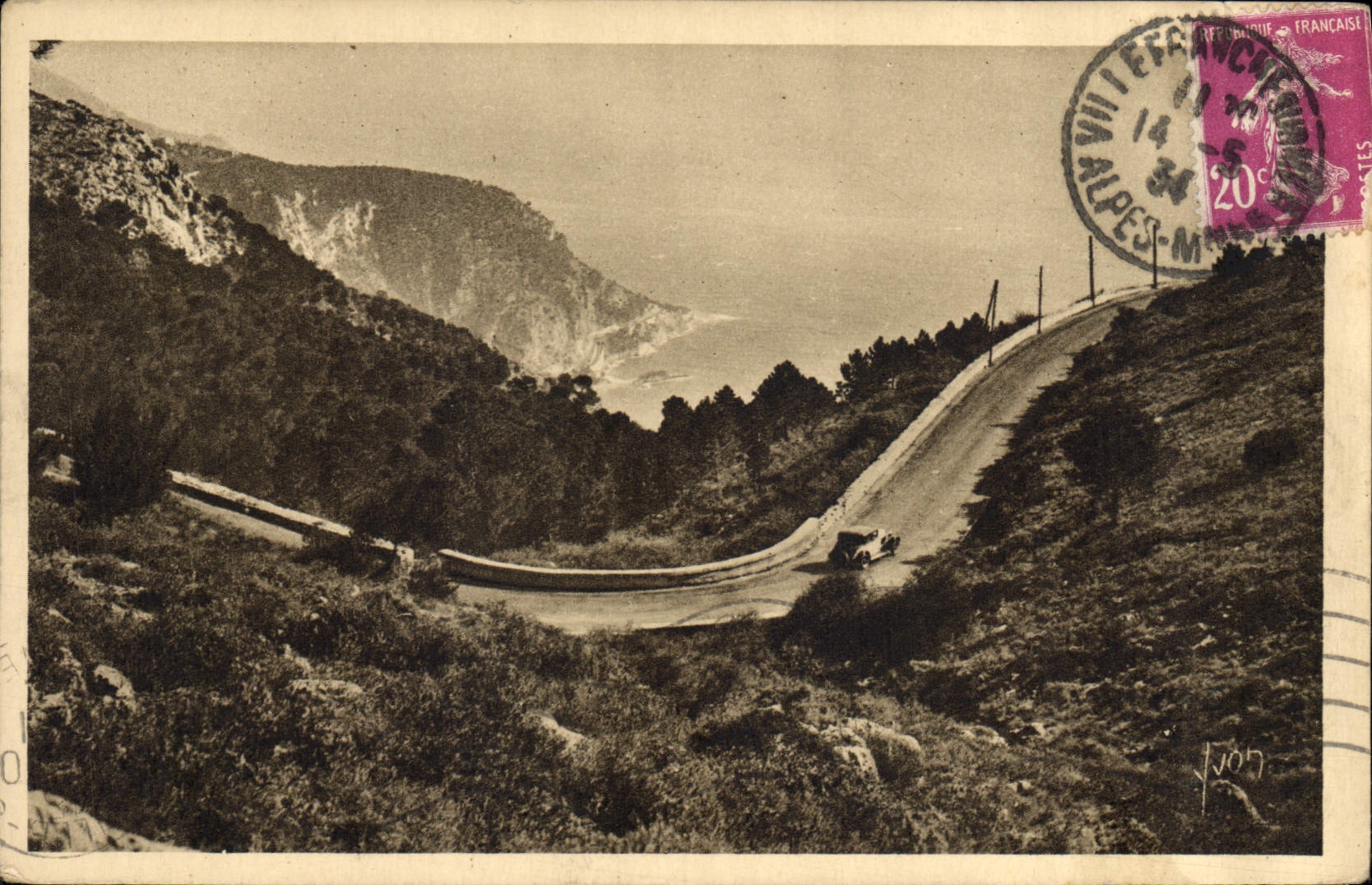 Route de la Grande Corniche — Côte d'Azur — Éditions d'Art YW, Paris
