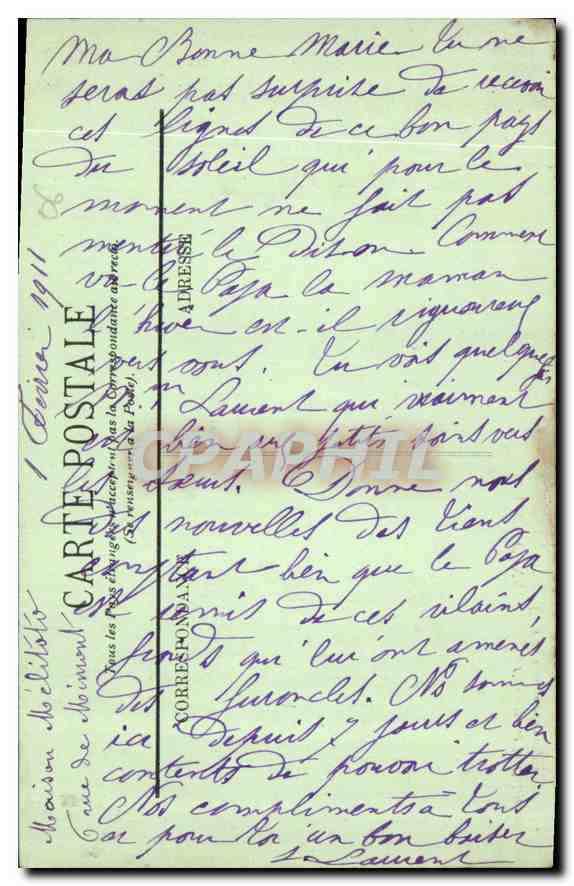 CANNES — La Croisette et la Californie. Vues du Casino Municipal — LL. n° 528 — Verso