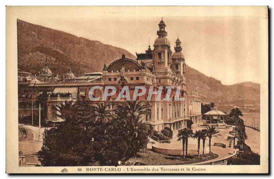 Monte-Carlo - L'Ensemble des Terrasses et le Casino — Éditeur : Edit. Perret