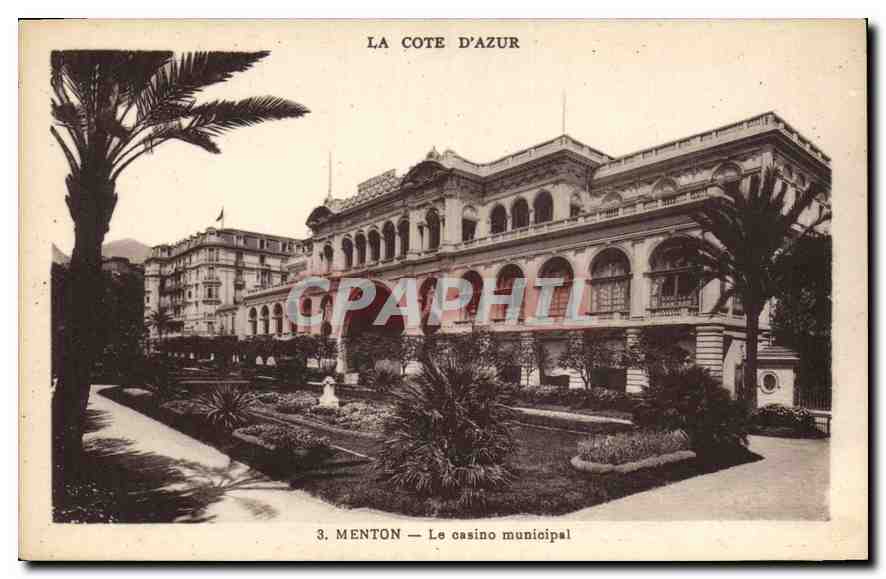 CPA Menton le Casino Municipal 