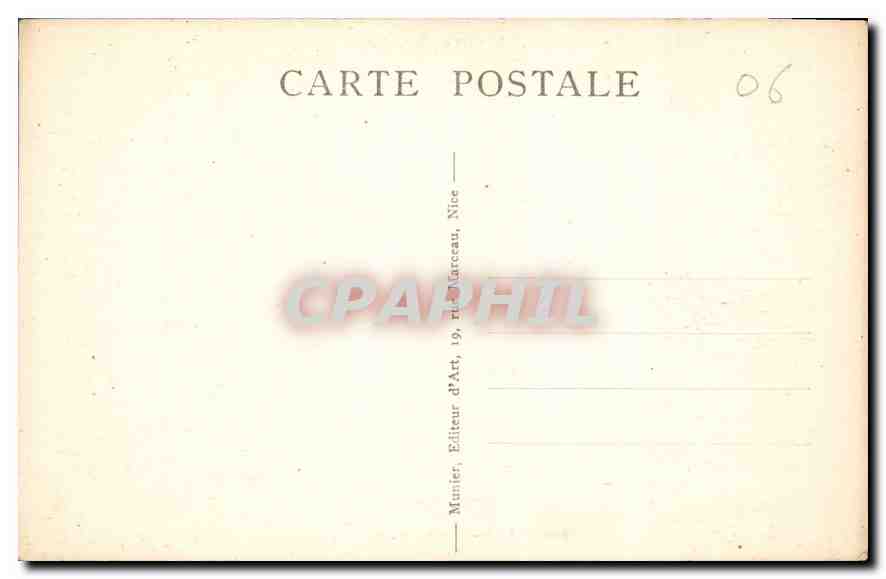 CPA Menton le Casino Municipal  — Rückseite
